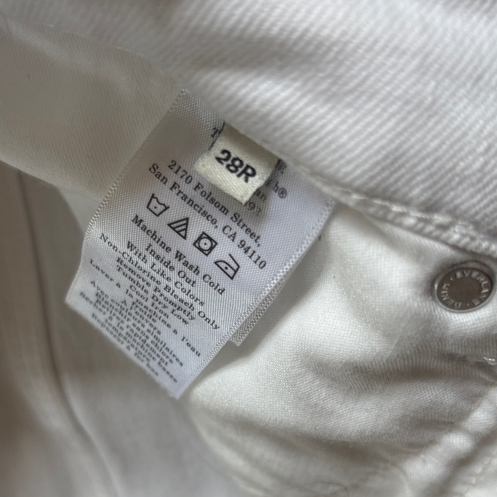 Everlane Way-High Sailor 2.0 Jean in Ecru White Wide Leg - Picture 6 of 7